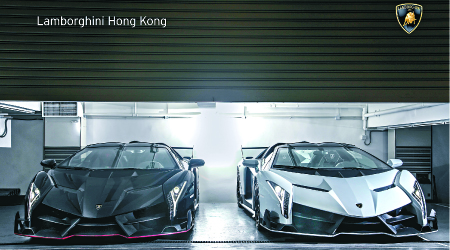 林寶堅尼Veneno Roadster全球只得9輛，其中兩部落戶香港。