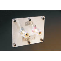 採用高階喇叭插口，能杜絕音訊傳送時不必要的干擾，金屬牌上印有HECO字樣。