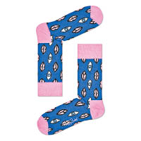 Happy Socks×André粉紅×粉藍色眼睛與嘴唇圖案短襪 $140