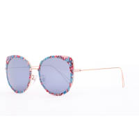 Cindy藍×紅色貓眼形玳瑁框架太陽眼鏡 $1,690