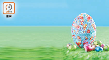 首飾盒連朱古力復活蛋 $520（a）<br>GODIVA復活蛋造型的首飾盒美輪美奐，外面用五顏六色的閃片來裝飾，內有16粒朱古力復活蛋，吃完還可放戒指、耳環。