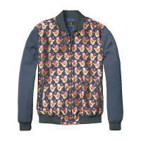 深藍色仙鶴刺繡外套 $2,300