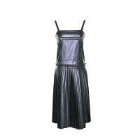 MM6黑色吊帶連身皮裙 $5,800