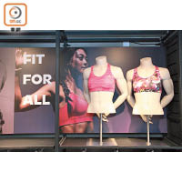 根據非正式統計，店內的女生產品比男生多，主打新品就有圖中的Climachill Sports Bra $299（左）和Climacool Sports Bra $299（右）。