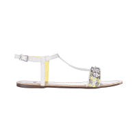 白×黃色閃石涼鞋 $399