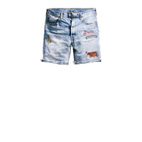 Levi’s 501CT Shorts淺藍色刺繡牛仔短褲 $799（F）