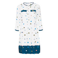 白×藍×彩色波點連身百褶裙 $2,645
