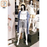 Boutique內有不少允兒作Model的靚靚服裝，其一是這款長袖外衣，NT$1,490（約HK$355）。