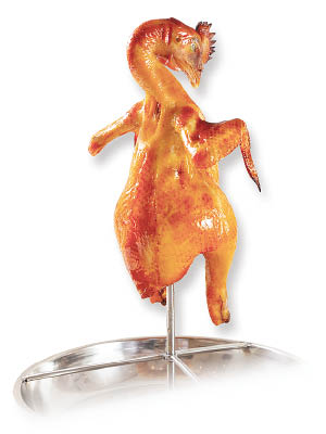 手抓跳舞雞 $48<br>以多種香料浸醃至入味後上皮風乾，再以慢火燒約20分鐘至金黃色而成，入口皮脆肉嫩。