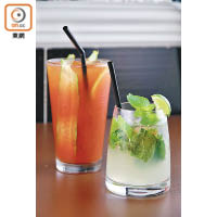 （右）Gin Mule $68、（左）Blew Mary $72 