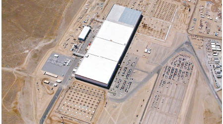Tesla建於內華達州的超級電池廠Gigafactory，目前已完成14%。