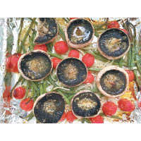 靈感煮意：番茄青豆焗大蘑菇15分鐘清新晚餐
