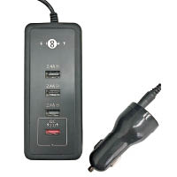 Eight C5UQ1 QC2.0汽車充電器備有5個USB充電位。電腦節優惠價：$98（攤位：F31~34）