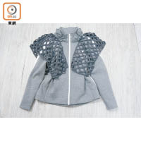 灰色針織×灰白色PUMA T7收腰外套 未定價