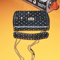 黑色Rockstud Spike Bag Small手袋 $13,700