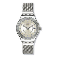 Sistem Stalac銀色錶面配鋼織鏈帶腕錶 $1,920
