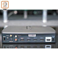 RP-HUB1設有4組HDMI輸入插口，還有光纖、同軸及RCA輸入各一組，同時接駁藍光機、遊戲機或TV Box都冇問題。