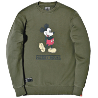 Mickey Mouse綠色洗水衞衣 $799