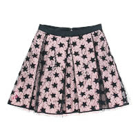 粉紅×黑色星星網紗短裙 $5,699