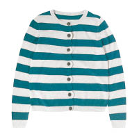 Stripe系列灰×藍綠色橫間冷衫 990