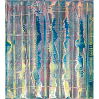 Gerhard Richter的作品《抽象畫第776-1號》，以刮墨刀手法創作，乃今次拍賣的重點推介。（估價1,800~2,500萬港元）