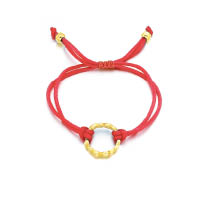 金屬圈×紅色手繩 $450