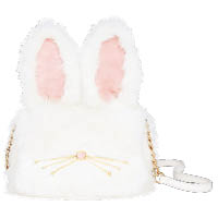 白色兔仔頭毛毛手袋 $3,600