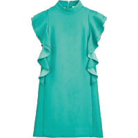 翠綠色Ruffe連身裙 $3,800