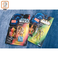 3.75” Figure是葉導最心愛的星戰玩具，圖為Kenner生產的Yoda（左）與C-3PO（右），已有逾20年歷史，收藏至今，葉導仍不捨得開盒把玩。