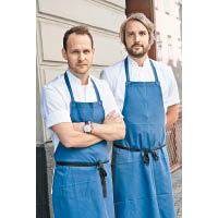 Restaurant Frantzén創辦人Björn Frantzén（左）及其徒弟Jim Löfdahl（右），Jim更會在香港店坐鎮。