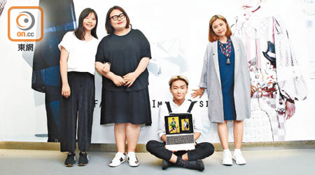 於HKDI修讀時裝課程的學生（左起）楊妍嫣、蕭敏、梁子軒及梁茵彤，早前遠赴意大利，完成3星期交流活動。