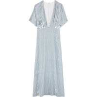 GANNI粉藍色絲絨連身長裙 $1,844