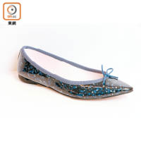 Brigitte藍色水點尖頭芭蕾舞鞋 $3,200