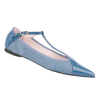 Chic粉藍色T-Strap尖頭鞋 $3,200