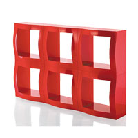 Boogie Woogie Shelf<br>由一個個波浪線條的方塊堆疊而成的收納架，可按個人喜好進行重組。
