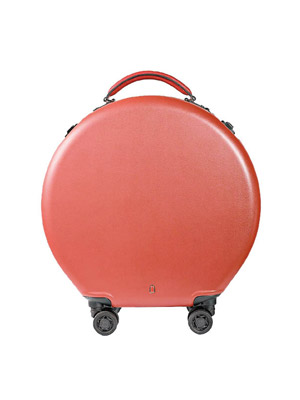 OOKONN紅色圓形行李箱 $2,280（C）
