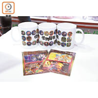 《怪物彈珠》水杯，各售$80；兩款遊戲角色八達通卡貼，各售$50。