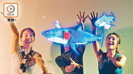 館中最矚目亮點「AR立體塗鴉水族箱」，你的塗鴉魚可以3D方式於空中暢游。