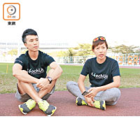 運動平台CoachUs創辦人阮兆綸（左）及容啟怡（右）會主力教授運動科學的理論。