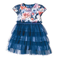 寶藍色花花紗裙 $2,980（b）