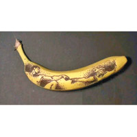 香蕉的弧度，與《創世紀》名作配合得剛剛好。