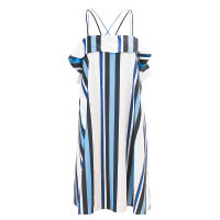 SPORTMAX CODE藍×白色直間吊帶裙 $4,780（C）