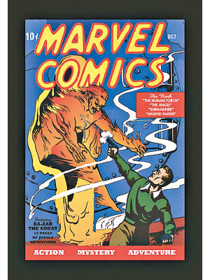 「Marvel展 創造時代的英雄之世界」展覽可見識到被喻為是Marvel的開端、於1939年推出的精選漫畫集《Marvel Coimcs》創刊號。