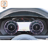 錶板換上12.3吋Active Info Display，提供豐富的行車資訊。