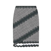 黑色喱士Pencil Skirt $2,350（A）