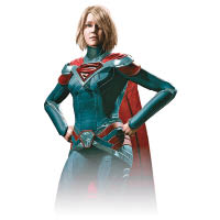 英雄造型忠於漫畫The New 52世界觀，如短直髮的女超人。