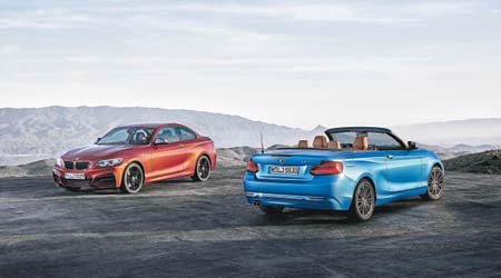 BMW 2 Series人氣高企，Coupe（左）及Convertible版更率先推出小改款。