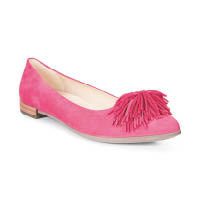 ECCO粉紅色流蘇裝飾尖頭芭蕾舞鞋 $1,699（B）
