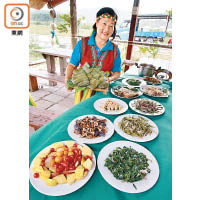 風味餐可送到表演現場，食材皆出自在地菜園，食物里程夠晒短，每人NT$350（約HK$92.1，10人起)。