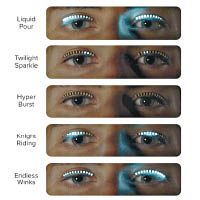 LED眼睫毛內設5款閃亮模式。